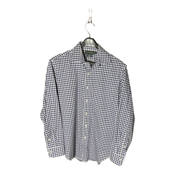 Lauren Ralph Lauren Other - Lauren Ralph Lauren Blue/White ‎ Plaid Dress Shirt 17/ XL Classic Fit